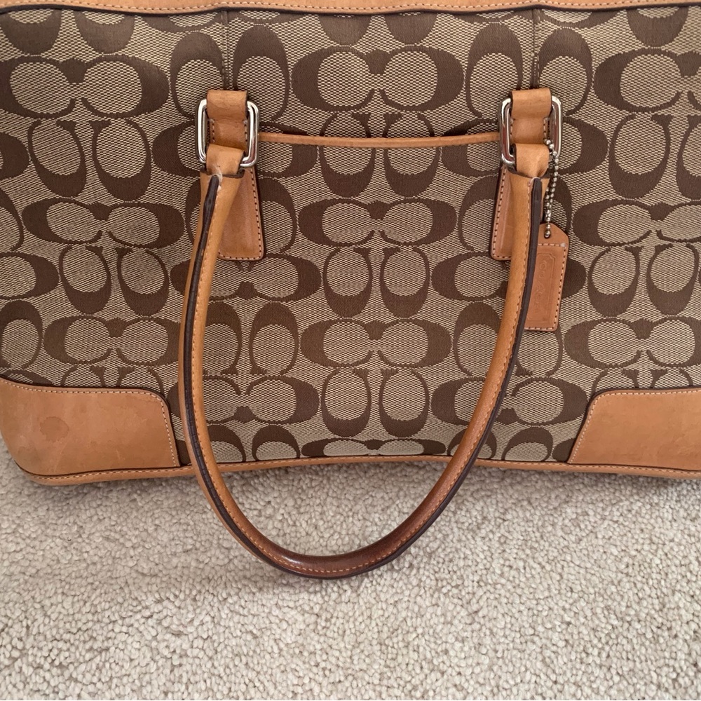 Authentic Vintage Brown Monogram Coach Bag - Picture 5 of 5
